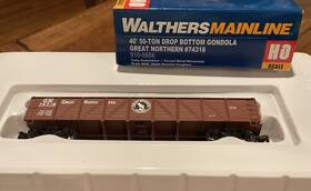 910-5656 Walthers Ho Scale Gn Great Northern 40ft 50 Ton Drop Bottom Gondola Nos