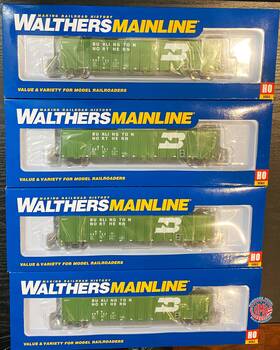 910-6105 Walthers Mainline Ho Bn 61ft Wood Chip Gondola 4-pack 910-6105/06/07/08