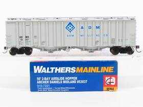 910-7201 Walthers Ho Mainline Adm Archer Daniels Midland 2 Bay Airslide Hopper