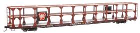 910-8215 Walthers Ho Prr 89ft Flatcar With Tri-level Open Auto Rack #908124 - Rtr
