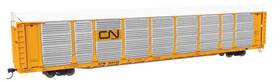 920-101508 Walthers Ho Cn Gtw 89ft Thrall Bi-level Auto Carrier #504100 - Rtr