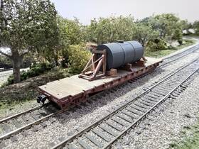 920-104108 Walthers Proto Ho Scale Western Maryland Flatcar No. 2638 With Storage Tank Load