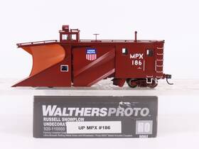 920-110000 Walthers Ho Scale Up Union Pacific Russell Snowplow #186 - Custom