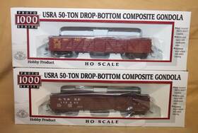 920-237055 Walthers Proto 1000 Up 50 Ton Drop Bottom Composite Gondola 2 Pack At&sf And