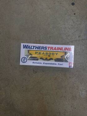 931-1658 Walthers Walther Trainline Offset Quad Hopper Ready To Run Peabody Short Line Ho Scale
