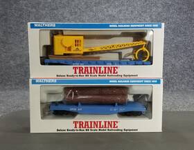 931-761 Walthers Ho Scale Operating Log Dump Car And Crane Set Georga Pacific