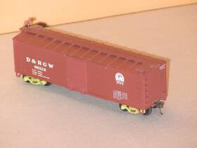 932-2204 Walthers Ho Scale 40ds Wood Box Car With Ends D&rgw # 66128