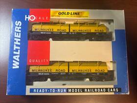 932-23846 Walthers Gold Line Mr Cushion Coil Cars With Angled Hoods #932-23846 2-pack