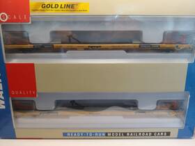 932-240316 Walthers 89ft Flush Deck Flat Car Twin 45 Kttxho Scale Goldline - 2 Pack