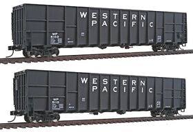 932-24072 Walthers Ho Western Pacific Gold Line Wood Chip Gondola Set Of 2 Mt