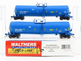 932-27274 Walthers Ho Scale Gold Line Celx 23k Gal. Funnel Flow Tank Car 2-pack