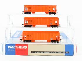 932-34211 Walthers Ho Scale Amtk Amtrak Ballast Hopper 3-pack