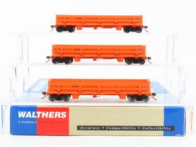 932-37911 Walthers Ho Scale Gold Line Amtk Amtrak Difco Dump Car 3-pack
