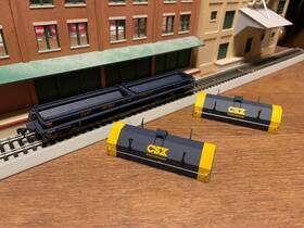 932-3834 Walthers Ho Csxt Cushion Coil Car With Angled Hoods #497080 In