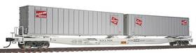 932-3926 Walthers Milwaukee Road Flexi-van Mark Iii -tofc Flat Car With 2 Trailers Ho Scale New Rtr