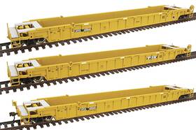 932-3950 Walthers Trailer Train 53 Ft Nsc 3 Car Unit Well Double Stack Cars Pack Of Ho Scale New