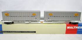 932-40853 Walthers Gold Ho Scale P&le Pittsburgh Lake Erie Flexi-van Trailer Flat Car Nos