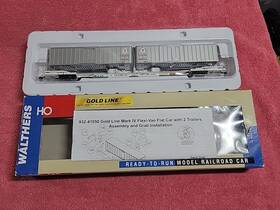 932-41062 Walthers Ho Gold Line Prr/mdt Nyc Mark Iv Flat Car #9681 With Trailers