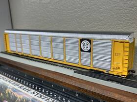 Walthers 932-4874 Bnsf 89ft Tri-level Thrall Enclosed Auto Carrier Inch B&w Logo Ho Scale Gold New