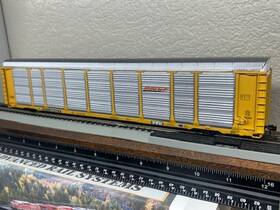 Walthers 932-4885 Bnsf Inch Wedge 89ft Tri-level Thrall Enclosed Auto Carrier Ho Scale Gold New
