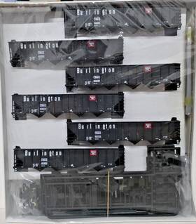 932-4937 Walthers Ho 100 Ton Quad Hopper 6-pack Cb&q Burlington #932-4937 Nos Kit