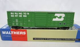 932-60802 Walthers Ho Scale Bn Burlington Northern 50ft Waffle Side Box Car Ln Ob