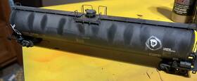 932-7305 Walthers Ho Scale Custom Weathered Graffiti 33 000 Gal Lpg Tank Car Amoco
