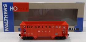 932-7406 Walthers Ho Granite Rock Greenville 100 Ton Twin Hopper #1811 Ln/box