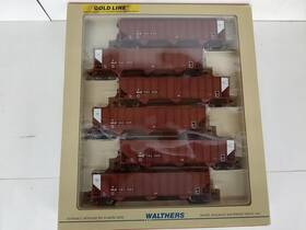 932-7854 Walthers Ho Milwaukee Road 4000 Cu Ft Coal Hopper 6-pack Gold Line Train Set