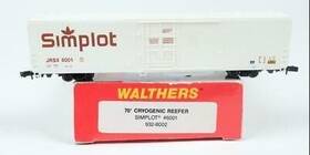 932-8002 Walthers N Scale Simplot 70ft Cryogenic Reefer #6001 932-8002 Walthers N Scale Simplot 70ft Cryogenic Reefer #6001