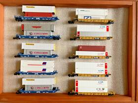 932-8103 Walthers Set Of 2 N Scale Thrall 5-unit Articulated Double Stack Car
