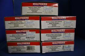 932-9721 Walthers #932-9003 Ho Scale Santa Fe Super Chief Cars - Set Of 7 Excellent Used