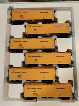 932-954 Walthers Ho Custom Pfe 40ft Wood Refrigerator Car Pack Of 6 Ex/box