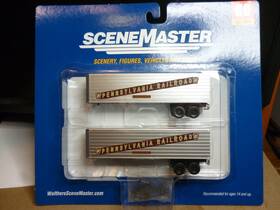 949-2405 Walthers Pennsylvania Railroad 35ft Fluted Side Trailer 2 Pack Rtr Ho