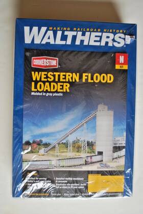 933-3247 Walthers Cornernstone Western Flood Loader Plastic Structure Kit N-scale Complete