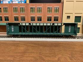 932-4134 Walthers Ho Canadian Pacific 72ft Standard Centerbeam Flat Car #318403
