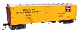 910-41407 Walthers Mainline 40ft Steel Reefer Brex #74360 - Burlington Refrigerator Express Ho