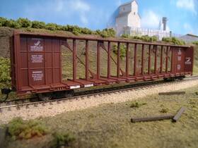 910-4856 Walthers Mainline Tomahawk Railroad Tr Ho Scale 72ft Centerbeam Flatcar #874190