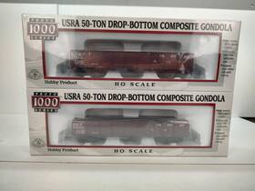 920-237051 Walthers Proto 1000 #86147 Usra 50-ton Drop-bottom Composite Gondola Ho Scale 2 Pack Milw Cars