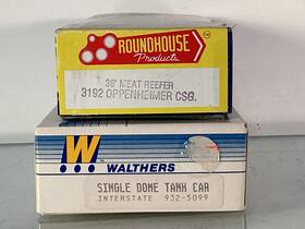 932-5099 Walthers & Roundhouse Ho Lot/2 40 Single Dome Tank And 36ft Meat Reefer Kits Nib
