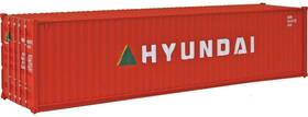 949-8253 Walthers Scenemaster 3-pack Ho Scale 40ft Corrugated Shipping Container Hyundai Orange
