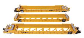 785570 Walthersmainline 616374227143 Walthers Ho Scale Articulated 3-unit 53ft Well Car Trailer Train Ttx #785570