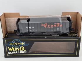 3-rail Weaver 17772 Ultra Line Rio Grande 3 Bay Coal Hopper Car - New D&rgw