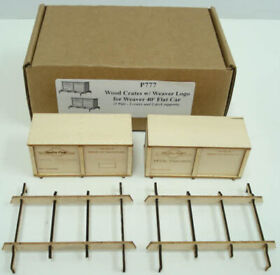 P777 Weaver O 1 Pair Of Wood Crates With Logo For 40foot Flatcar