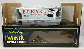 40233 Weaver Ultra Line Boraxo Covered Hopper Gray #40233 Car O Gauge