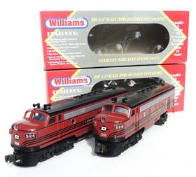 F7114 Williams Mint Set Of Two Alco 0-gauge Aa Train Locomotives Lehigh Valley