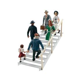 Wooa1954 Woodland Scenics Ho Taking The Stairs Figures