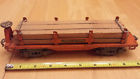 X5558 American Flyer Lines Prewar Orange Wheel Flat Car Wood Load