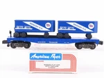 Scale American Flyer 6-48502 Wabash Railway Flatcar #48502 W2 Trailers. Fixed Price $49.95.
