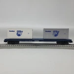 Weaver Ultra Line 50' Flat Penn State Car W/ Container Loads Gauge Nib. Fixed Price $62.87.
